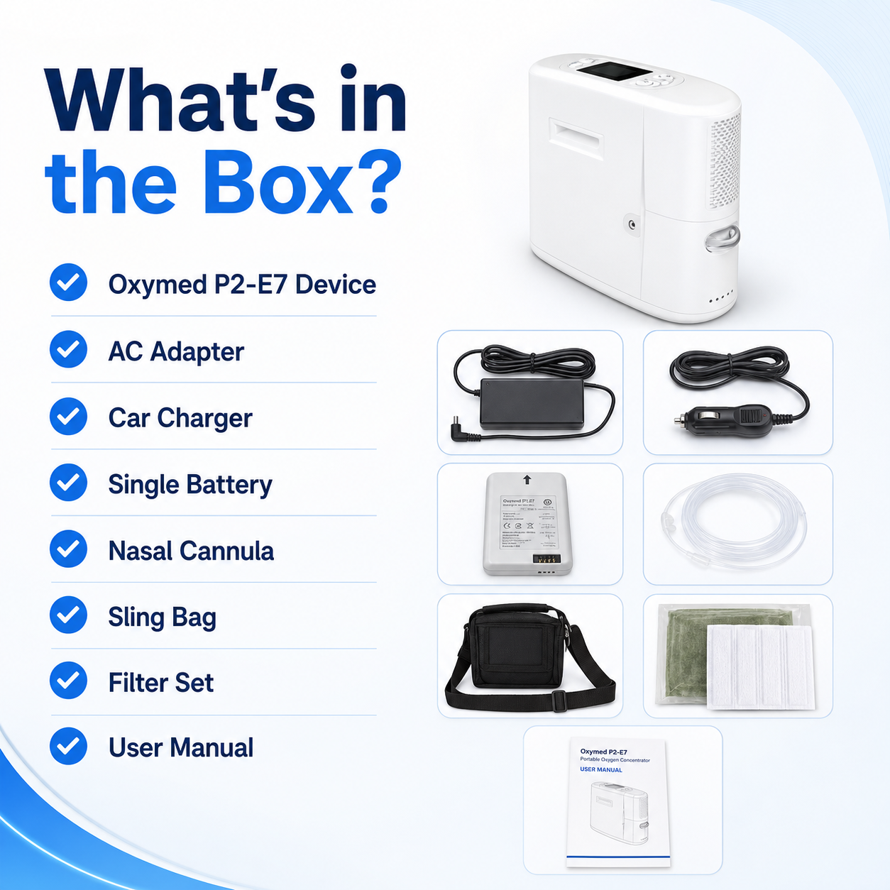 What's in the box for Oxymed P2-E7